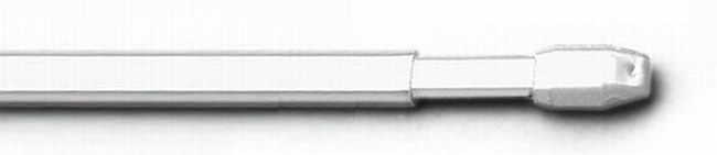 Gardinia vitrážní tyčka 11 mm 80-120cm kov/plast bílá 2ks