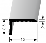Stěnová ukončovací lišta Küberit 238 N/SK 15x8,5mm - samolepící, hladká-d. 270cm