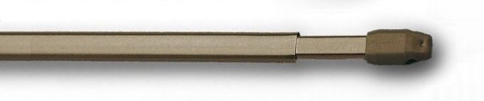 Gardinia vitrážní tyčka 11 mm 60-90cm kov/plast hnědá 2ks