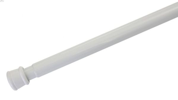 Gardinia rozpěrná tyčka 8 mm 80-90cm kov/plast bílá 2ks