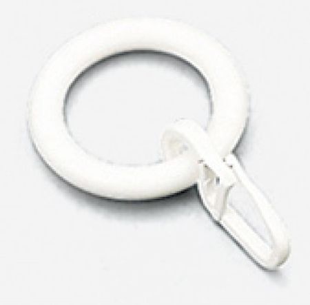 Gardinia Nevada kroužky s UH háčky pro vitrážní tyčku 12 mm plast bílá 10ks