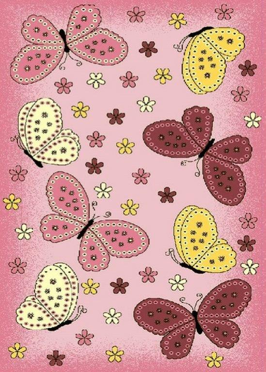 Altap kusový koberec Toys C259 Pink butterfly 133x195 